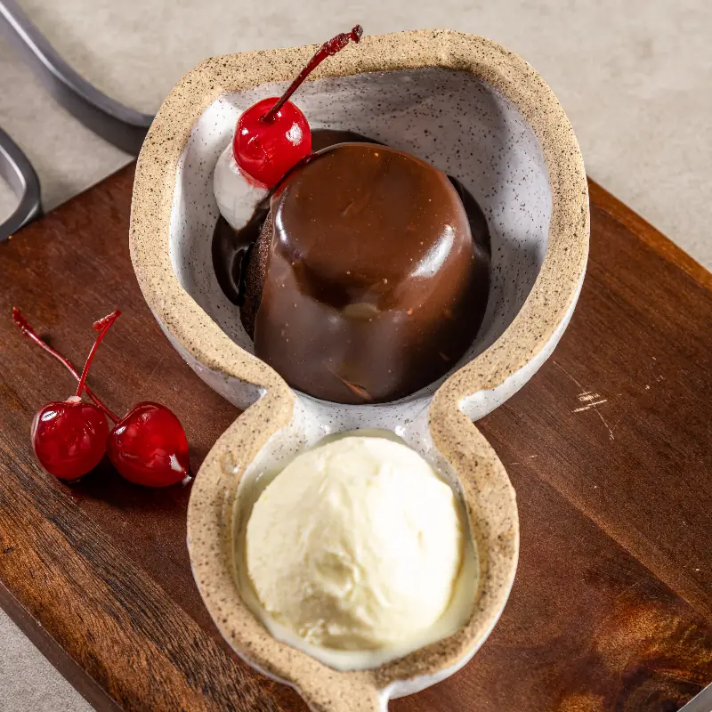 Petit Gateau com Sorvete de Creme