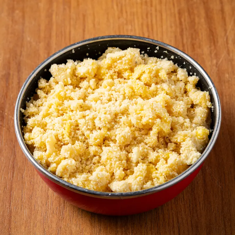 Farofa de Ovos, Jerimum ou Cuscuz