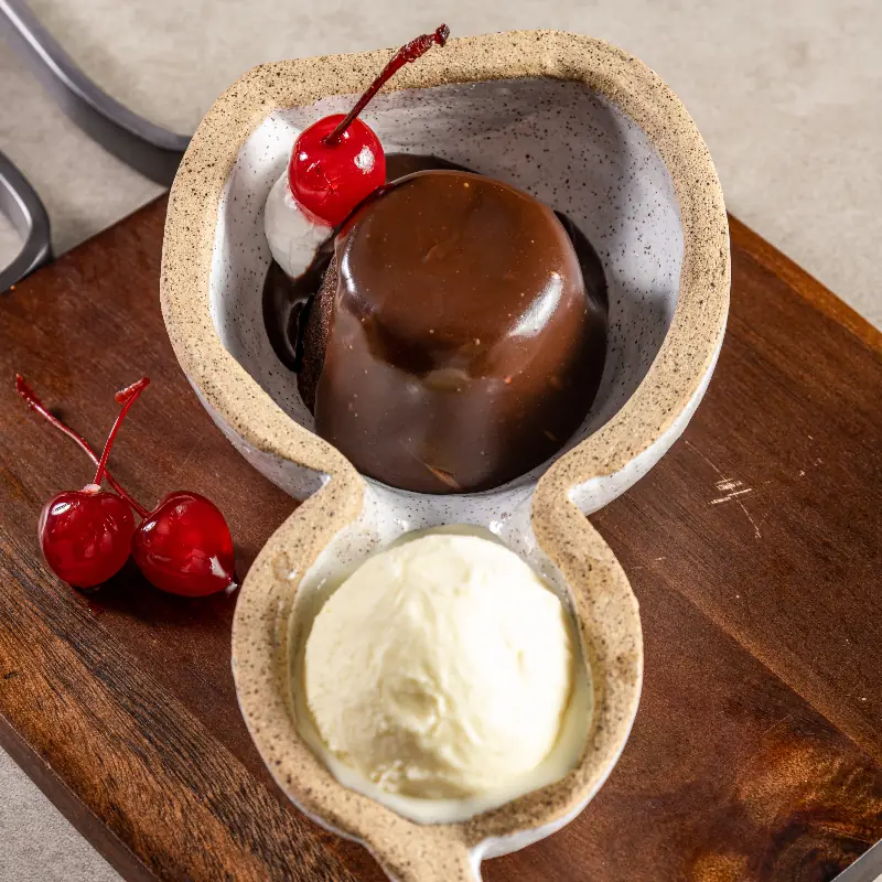 Petit Gateau com Sorvete de Creme